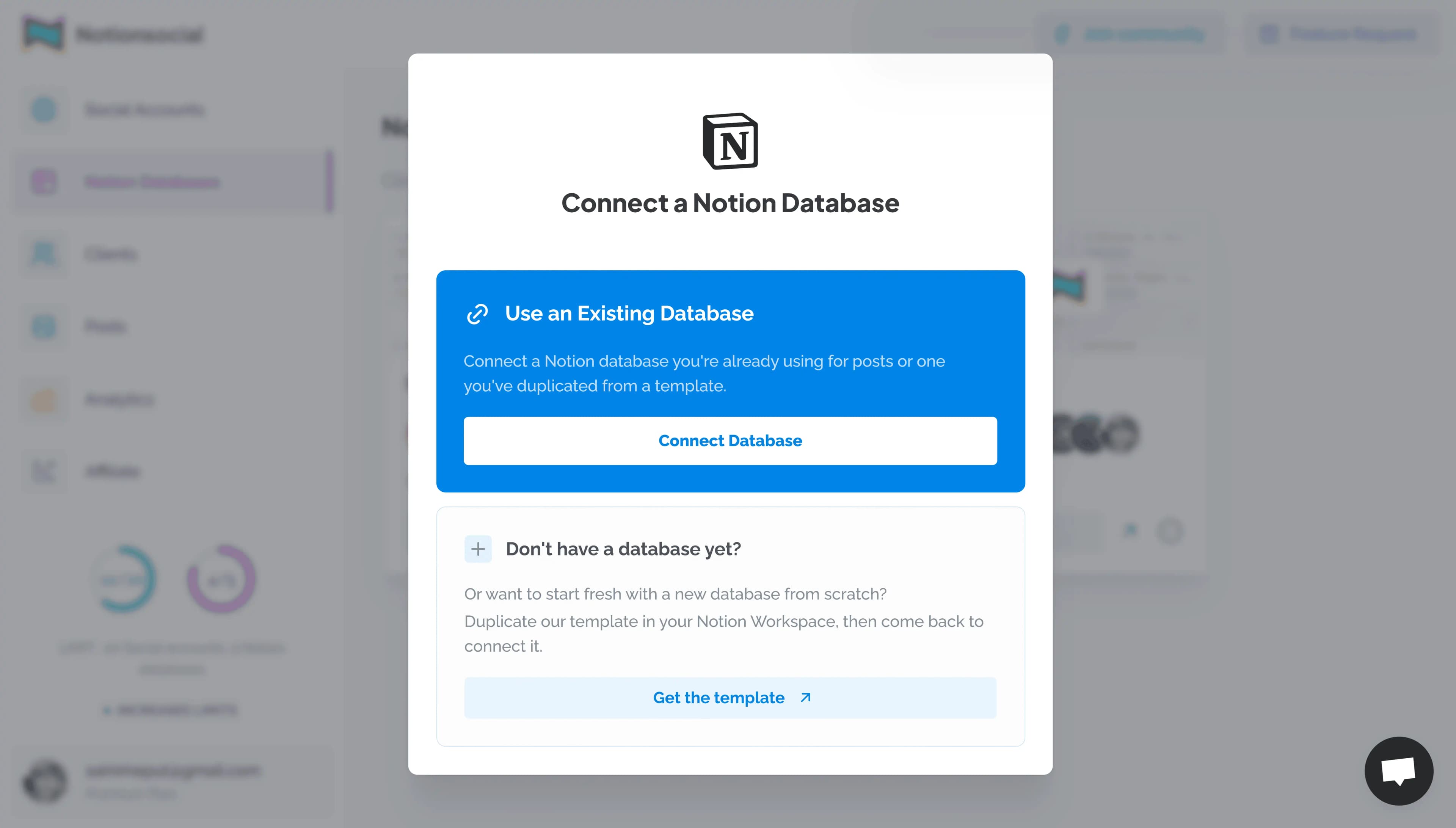 Connect Notion Database Screenshot