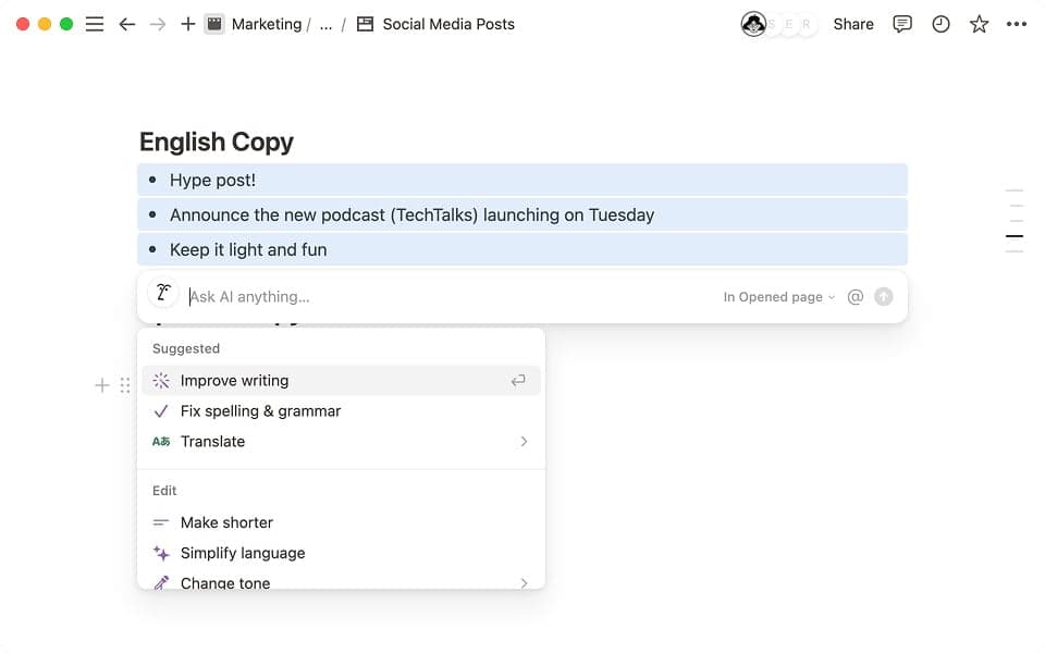 Notion collaboration