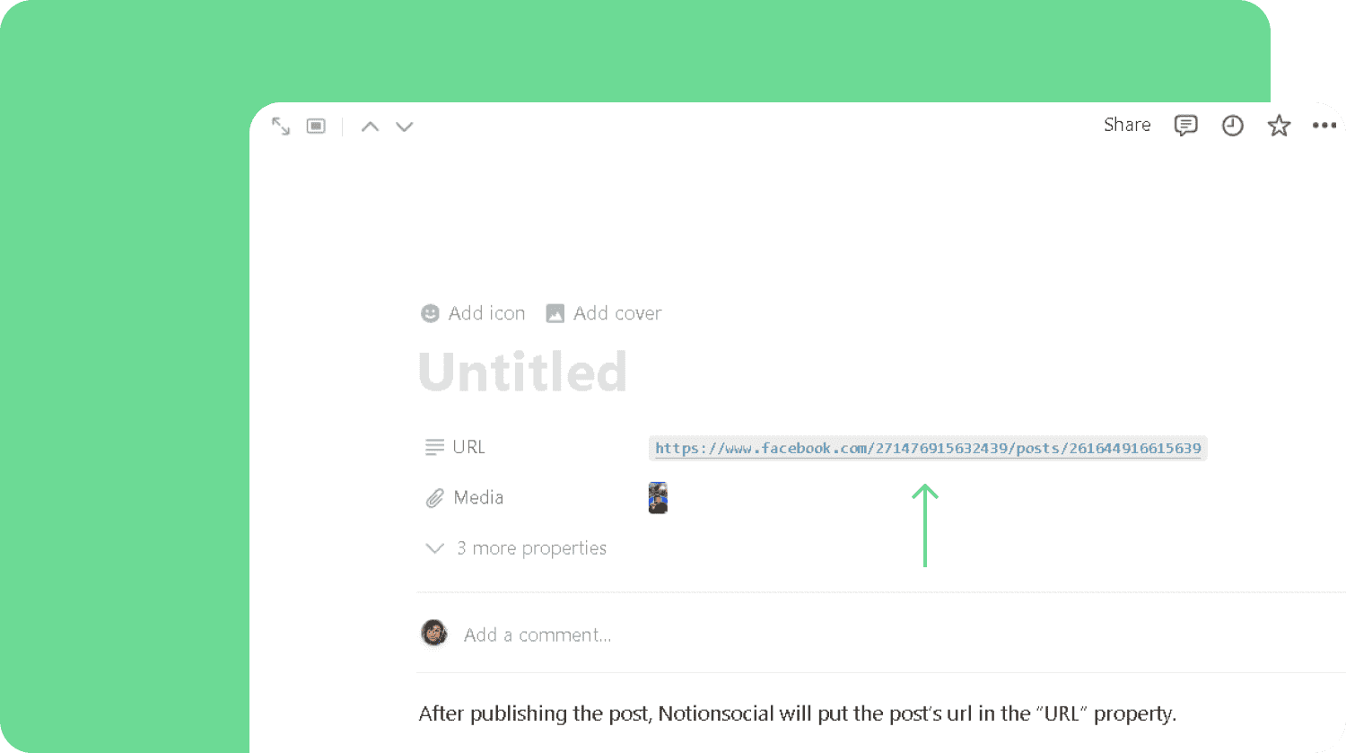 Get the links to posts inside Notion